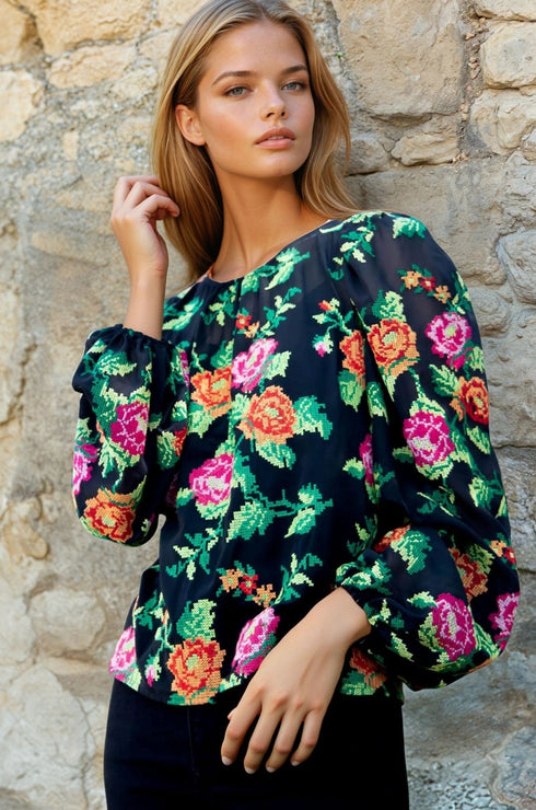 Harlow Top - Crossstitch Rose